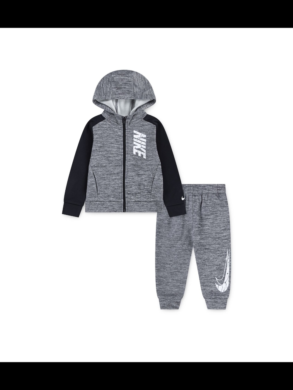 Nike Gray & Black Boys' Hoodie and Jogger Set